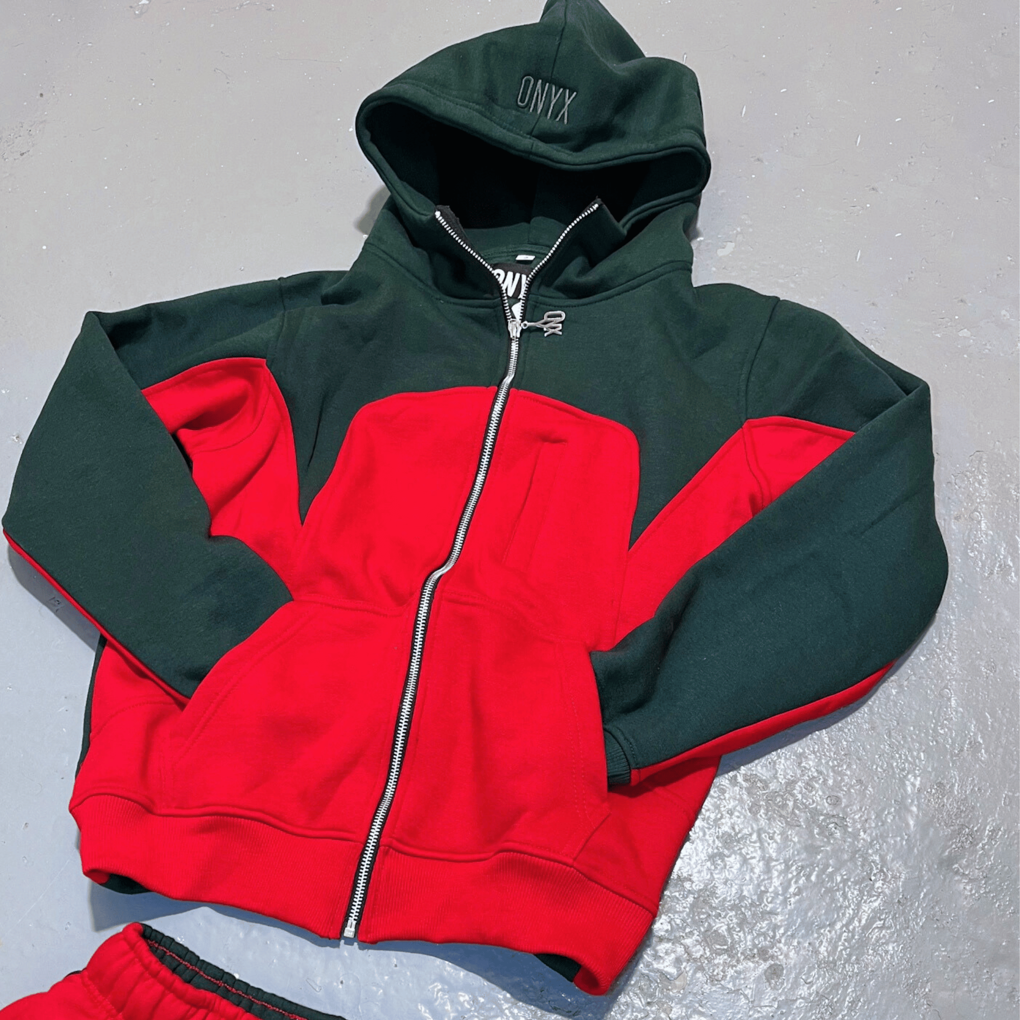 PHOENIX ZIP UP HOODIE RED