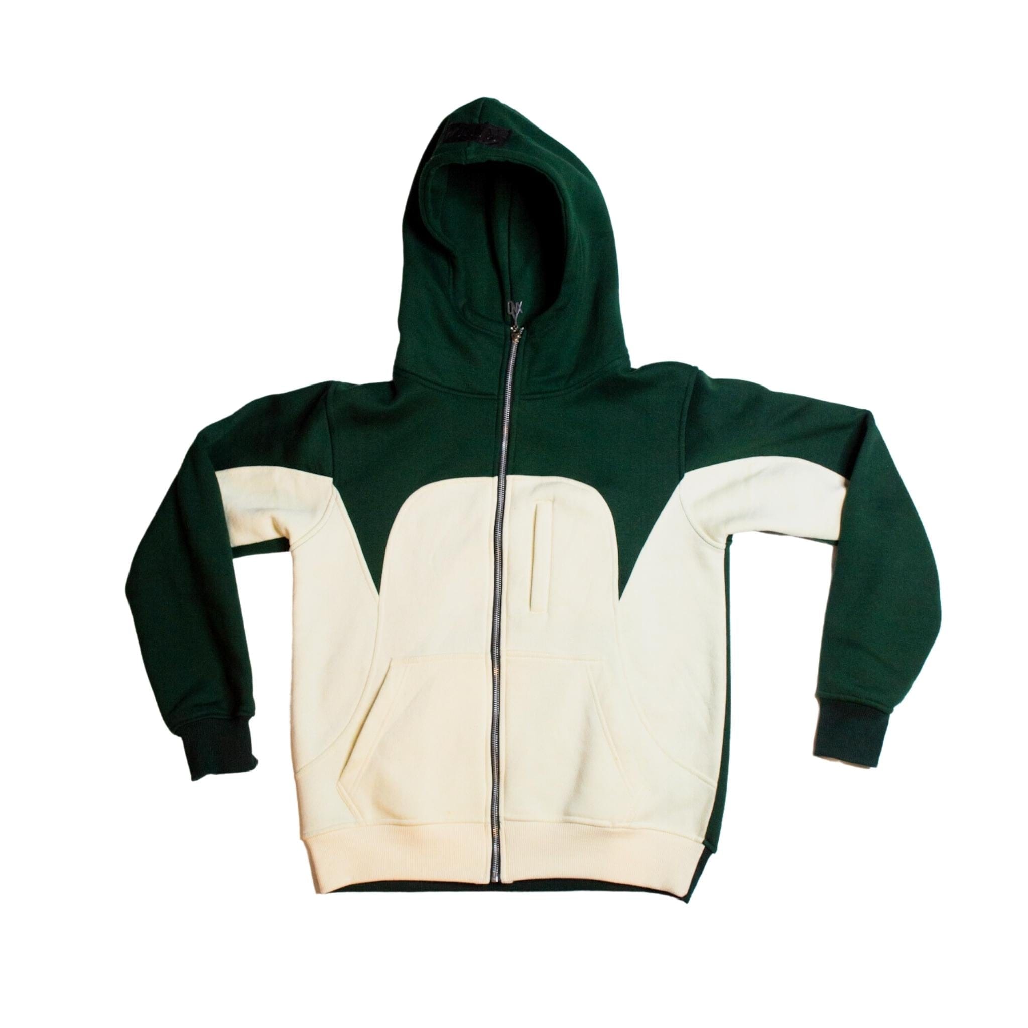 PHOENIX ZIP UP HOODIE OLIVE GREEN